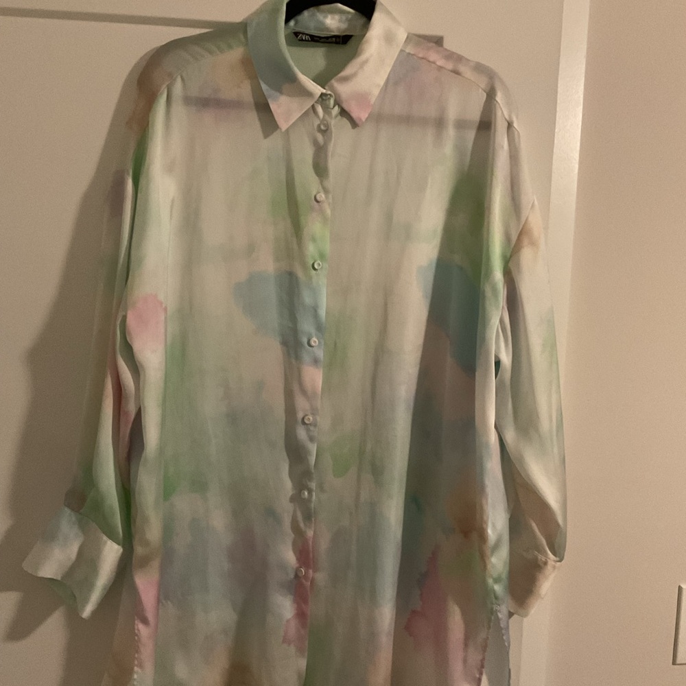 Zara Multicolor Button Down Shirt